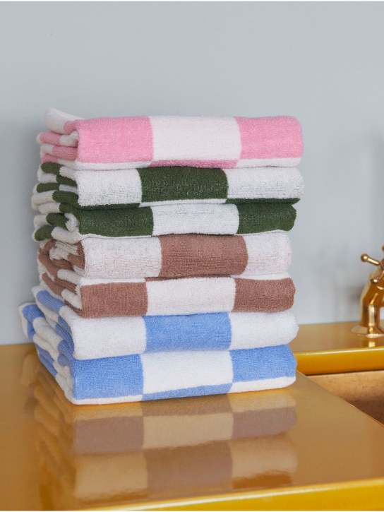 HAY: Check cotton hand towel - Pink - ecraft_1 | Luisa Via Roma
