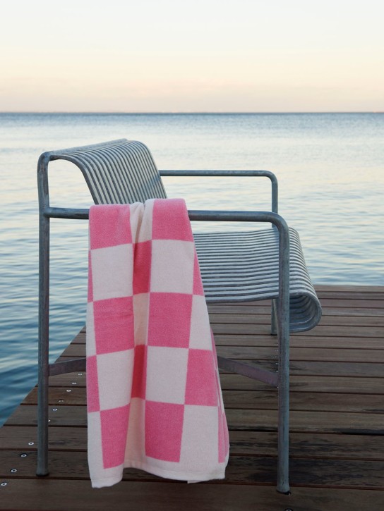 HAY: Check cotton bath towel - Pink - ecraft_1 | Luisa Via Roma