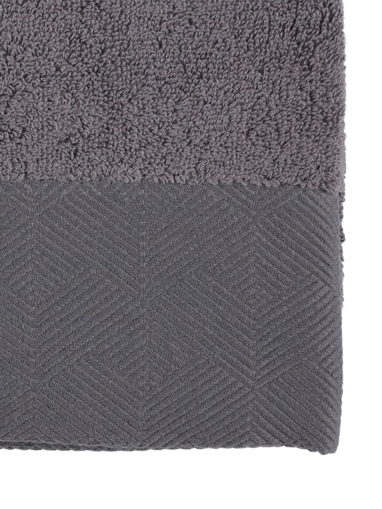 Frette: Diamond Bordo bath towel - Graphite - ecraft_1 | Luisa Via Roma
