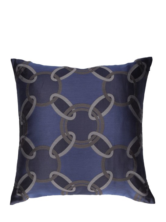 Frette: Lux Chains cushion - Midnight Blue/S - ecraft_0 | Luisa Via Roma