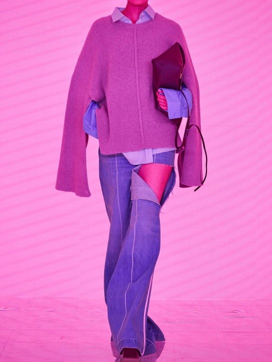 Peter Do: Cashmere & wool knit cape sweater - Beige - women_1 | Luisa Via Roma