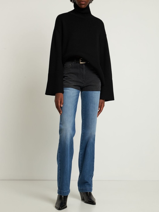 Peter Do: Jeans aus Baumwolldenim „Combination“ - Lt Blue/Black - women_1 | Luisa Via Roma