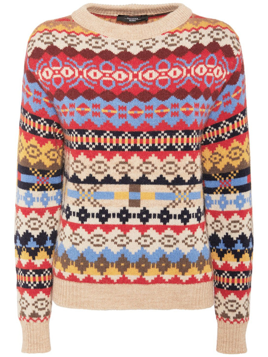 Weekend Max Mara: Rotondo alpaca blend jacquard sweater - women_0 | Luisa Via Roma