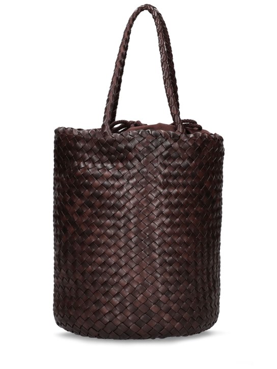 Dragon Diffusion: Hand braided leather straps basket bag - women_0 | Luisa Via Roma
