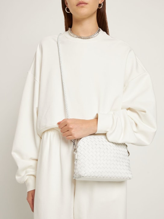 Dragon Diffusion: Chunky Fellini leather shoulder bag - White - women_1 | Luisa Via Roma