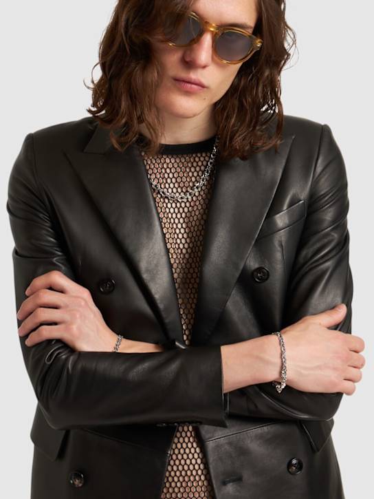 Emanuele Bicocchi: Engraved braided chain bracelet - men_1 | Luisa Via Roma