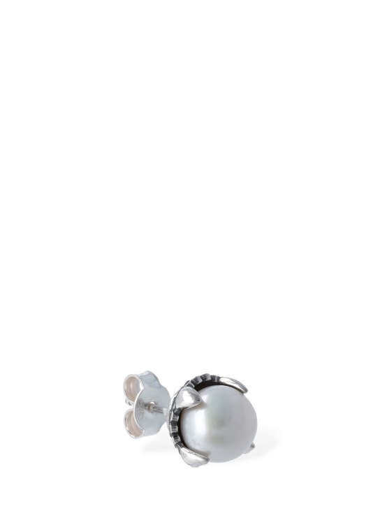 Emanuele Bicocchi: 9mm pearl mono stud earring - Pearl - men_1 | Luisa Via Roma
