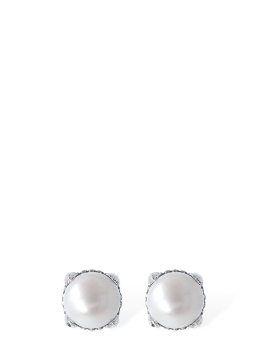 Emanuele Bicocchi: 6.5mm pearl stud earrings - İnci - men_0 | Luisa Via Roma