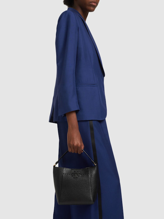 Tory Burch: Small McGraw leather bucket bag - women_1 | Luisa Via Roma