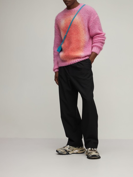 MSGM: Tie dye mohair blend knit sweater - men_1 | Luisa Via Roma
