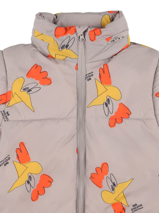Bobo Choses: Piumino in nylon riciclato stampato - Grigio Chiaro - kids-girls_1 | Luisa Via Roma