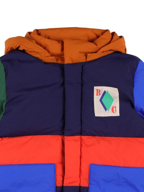 Bobo Choses: Color block recycled nylon puffer jacket - kids-boys_1 | Luisa Via Roma