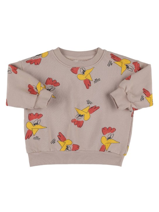 Bobo Choses: Sweat-shirt en coton biologique imprimé poule - kids-boys_0 | Luisa Via Roma