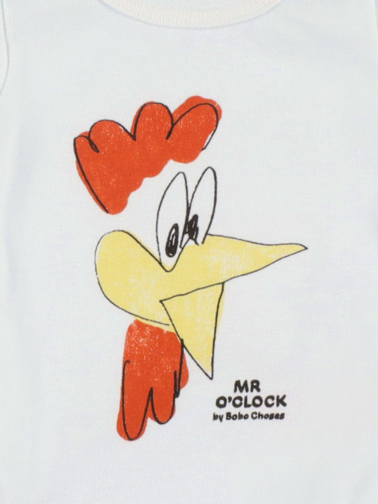 Bobo Choses: Body en coton biologique imprimé poule - Bleu Clair - kids-girls_1 | Luisa Via Roma