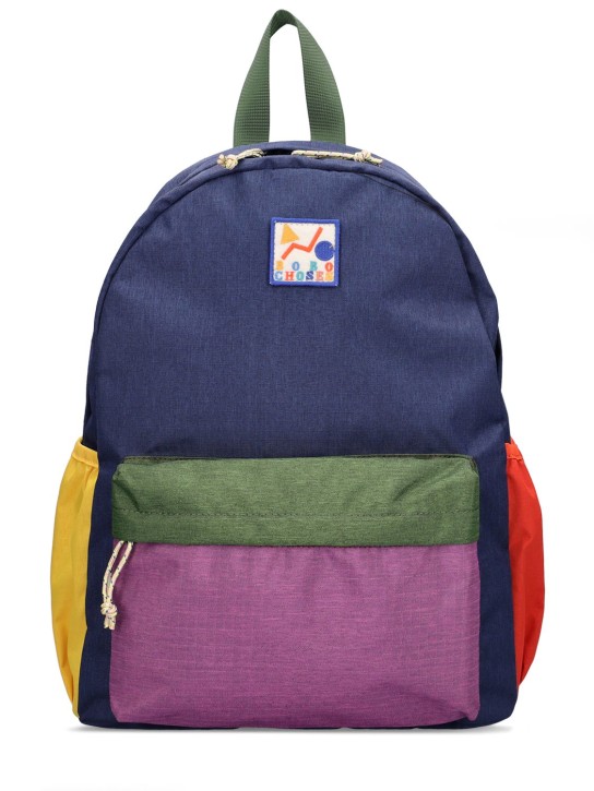 Bobo Choses: Color block recycled nylon backpack - kids-boys_0 | Luisa Via Roma