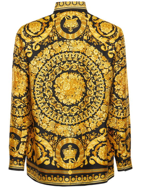 Versace: Barocco print silk twill shirt - men_4 | Luisa Via Roma