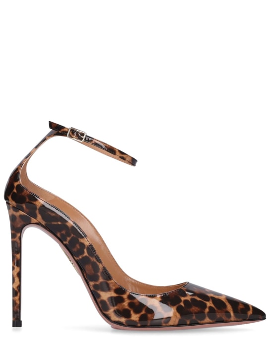 Aquazzura: 105毫米Love Affair leopard漆皮高跟鞋 - women_0 | Luisa Via Roma