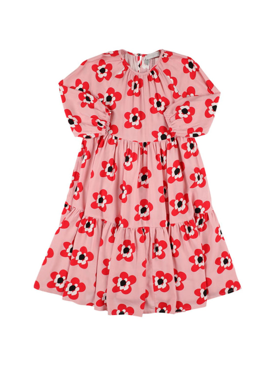 Stella McCartney Kids: Kleid aus Viskosetwill mit Druck - Pink/Multi - kids-girls_0 | Luisa Via Roma