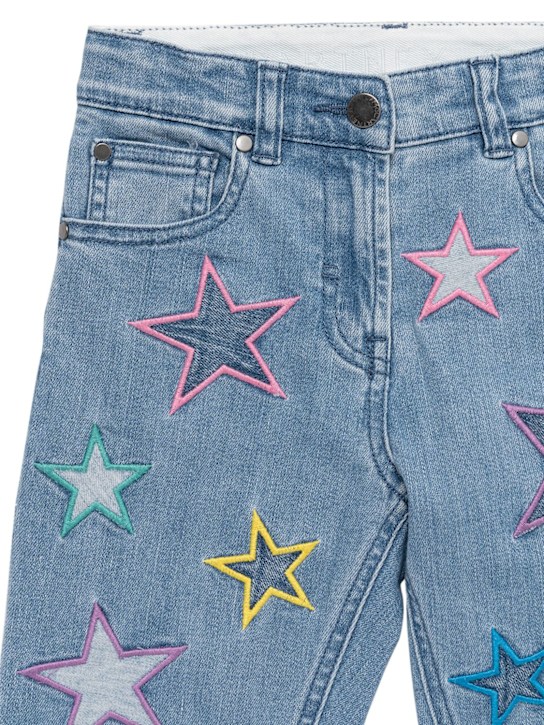 Stella McCartney Kids: Star オーガニックデニムジーンズ - デニム/マルチカラー - kids-girls_1 | Luisa Via Roma