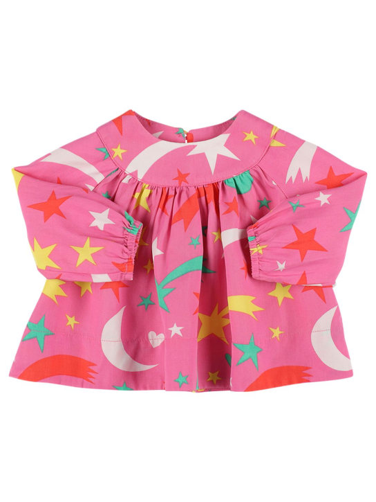 Stella McCartney Kids: HEMD AUS LYOCELLTWILL MIT STERNDRUCK - Pink/Multi - kids-girls_0 | Luisa Via Roma