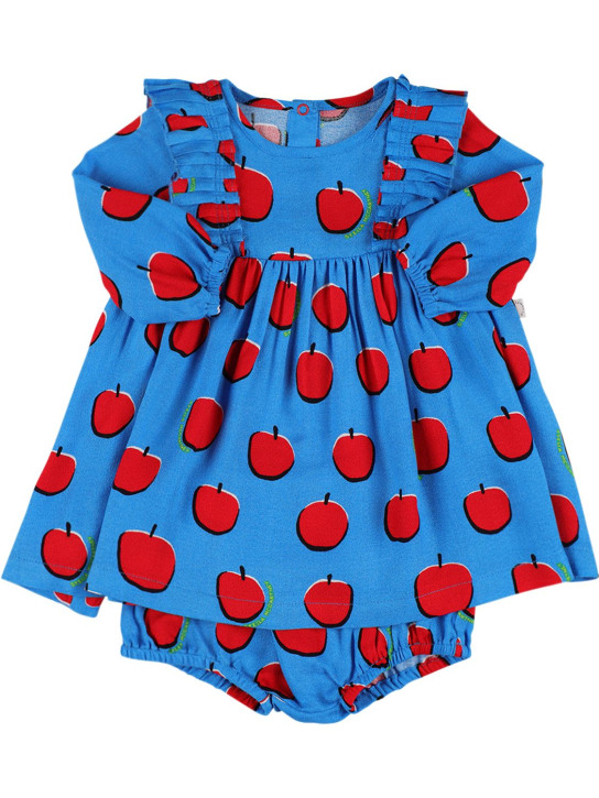 Stella McCartney Kids: KLEID UND HÖSCHEN MIT DRUCK - Blau/Rot - kids-girls_0 | Luisa Via Roma