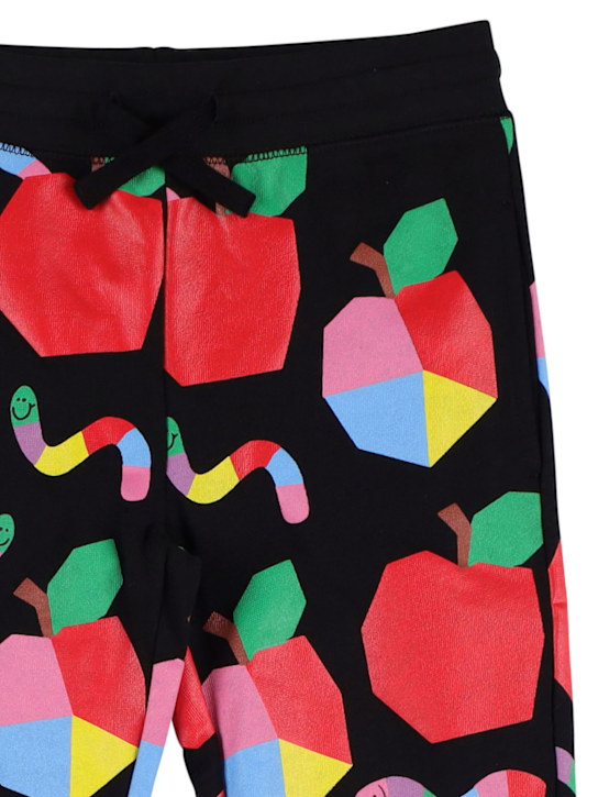 Stella McCartney Kids: Jogginghose aus Bio-Baumwolle - Schwarz/Multi - kids-girls_1 | Luisa Via Roma