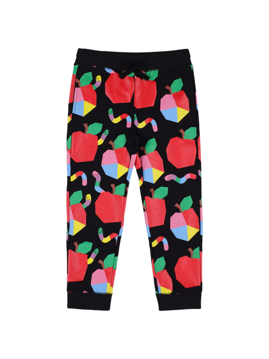 Stella McCartney Kids: Jogginghose aus Bio-Baumwolle - Schwarz/Multi - kids-girls_0 | Luisa Via Roma