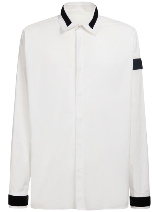 Cotton shirt w/ hook & loop details - Thumbnail 1