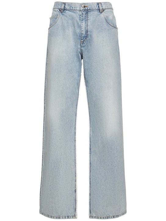 Vintage wash loose fit denim jeans - Thumbnail 1