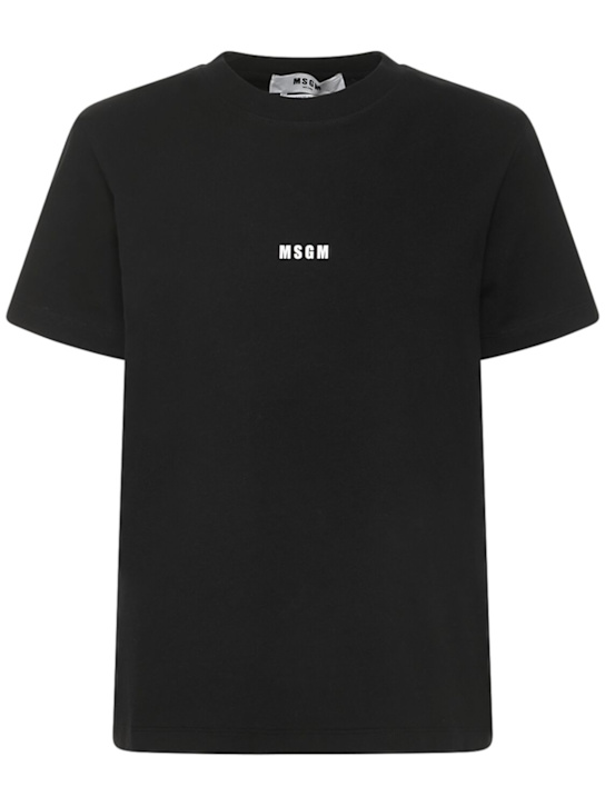 MSGM: Logo printed t-shirt - women_0 | Luisa Via Roma