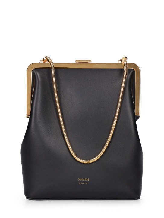 Khaite: Lilith Evening leather top handle bag - Black - women_0 | Luisa Via Roma