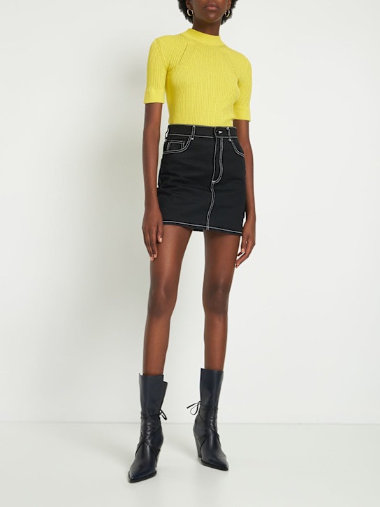 Stella McCartney: Haut en viscose stretch - Jaune - women_1 | Luisa Via Roma