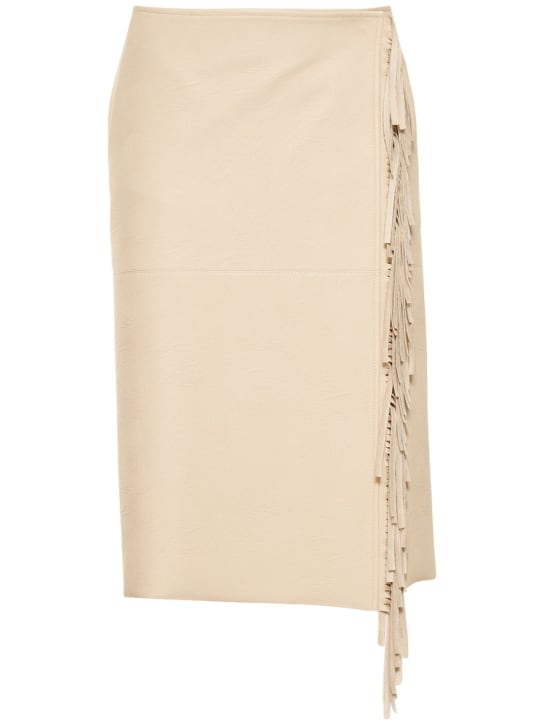 Fringed faux suede skirt - Thumbnail 1