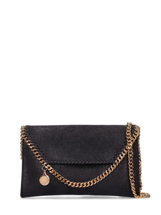 Stella McCartney: Mini Falabella faux leather bag - Siyah - women_0 | Luisa Via Roma