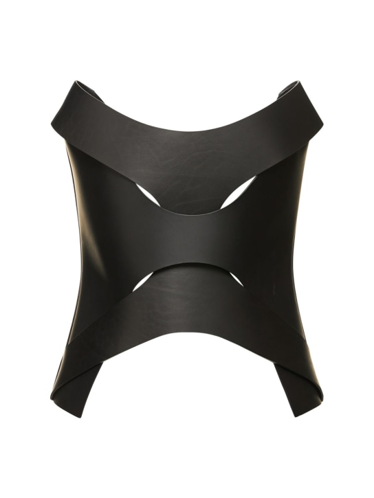 Dion Lee: Korsett aus Leder - Schwarz - women_0 | Luisa Via Roma