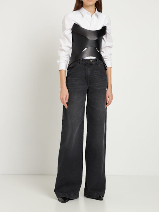 Dion Lee: Korsett aus Leder - Schwarz - women_1 | Luisa Via Roma