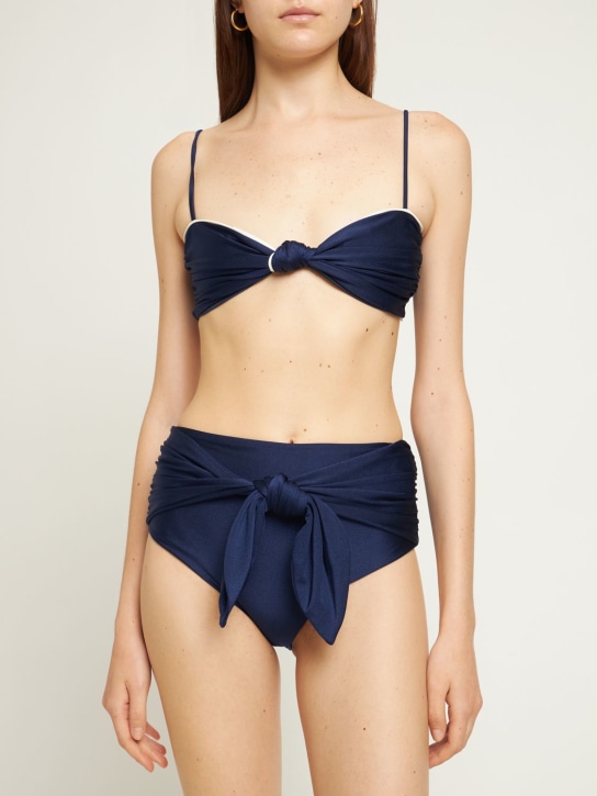 Johanna Ortiz: Marella Lycra bikini top - Navy - women_1 | Luisa Via Roma