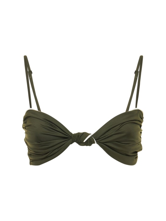 Johanna Ortiz: Algae Marella Lycra bikini top - Green - women_0 | Luisa Via Roma