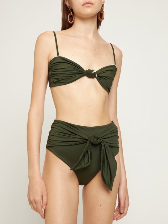 Johanna Ortiz: Algae Marella Lycra bikini top - Green - women_1 | Luisa Via Roma