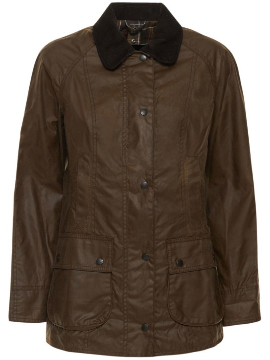BARBOUR: Giacca Beadnell in cotone cerato - women_0 | Luisa Via Roma
