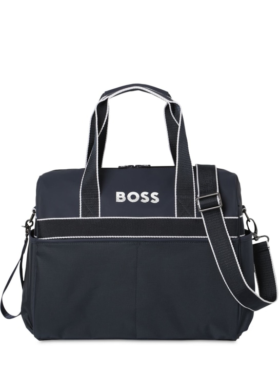 Boss: Borsa fasciatoio in nylon con logo - kids-boys_1 | Luisa Via Roma