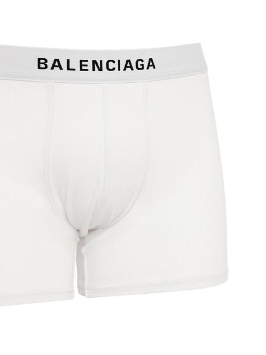 Balenciaga: Boxer briefs - White/Black - men_1 | Luisa Via Roma