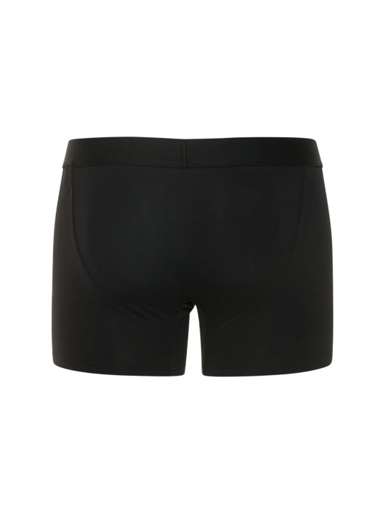 Balenciaga: Stretch cotton boxer briefs - Black/White - men_4 | Luisa Via Roma