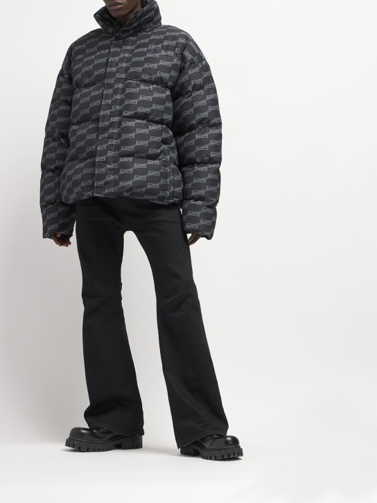 Balenciaga: Printed tech puffer jacket - Black/Grey - men_1 | Luisa Via Roma