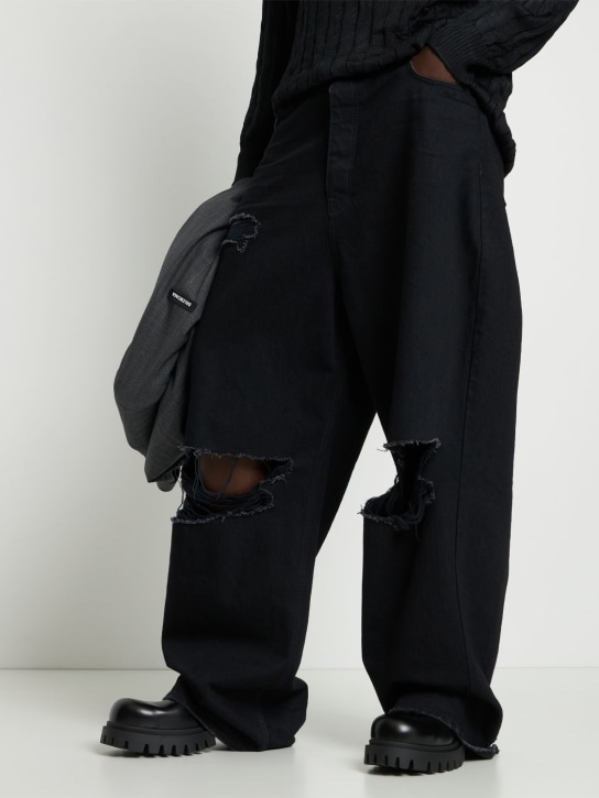 Balenciaga: Sergent皮革德比系带鞋 - 黑色 - men_1 | Luisa Via Roma