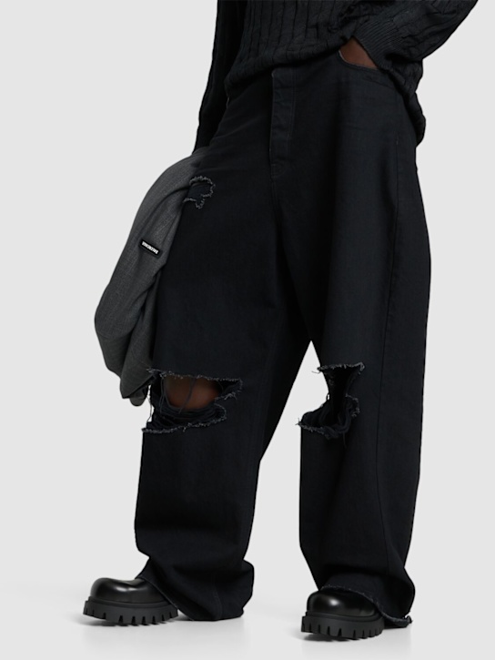 Balenciaga: Sergent leather derby lace-up shoes - Black - men_1 | Luisa Via Roma