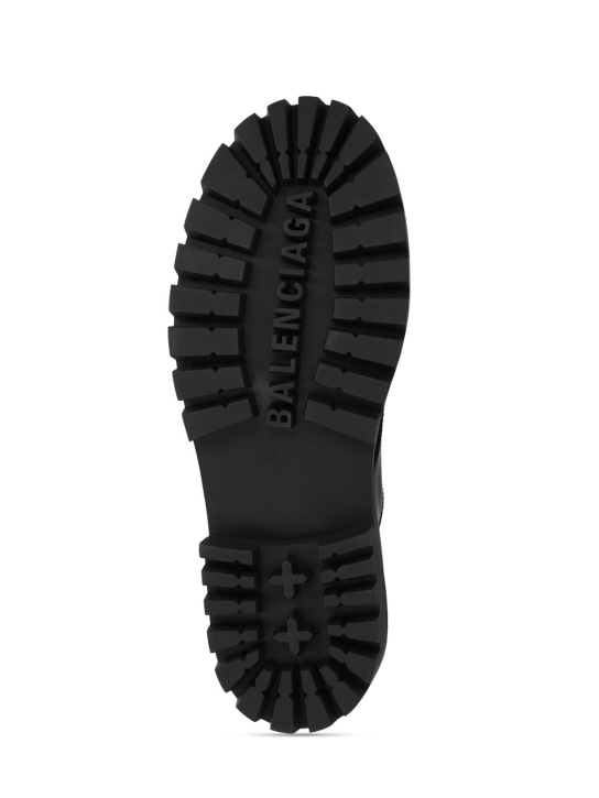 Balenciaga: Sergent leather derby lace-up shoes - Black - men_5 | Luisa Via Roma
