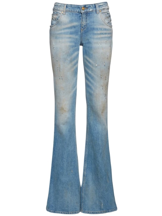 Blumarine: Jeans in denim di cotone effetto vintage - women_0 | Luisa Via Roma