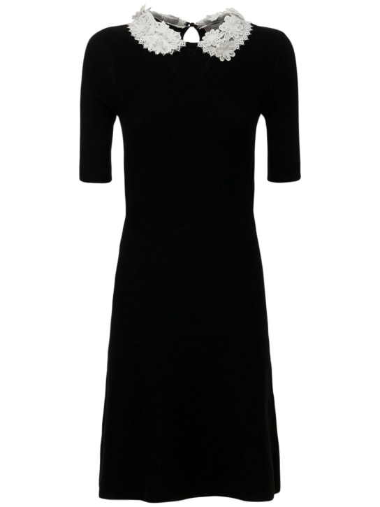 REDValentino: Mini-robe en viscose stretch - women_0 | Luisa Via Roma