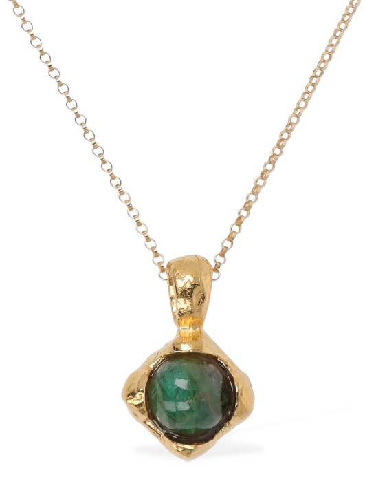 Alighieri: Collar de esmeralda - Gold/Emerald - women_0 | Luisa Via Roma
